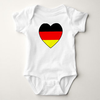 "Deutschland-Herz" Babybody Bio Fussball WM Romper