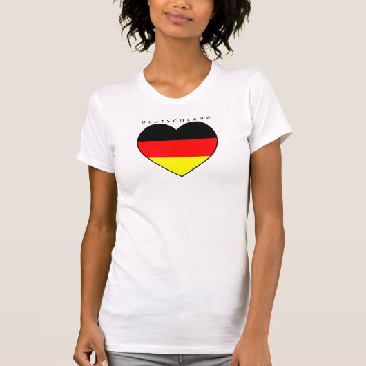Deutschland Herz Fussball Shirt (Voorkant)