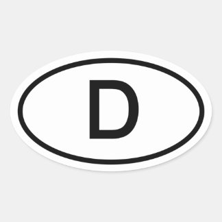 Deutschland Land van herkomst Ovaal Decal Ovale Sticker