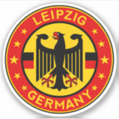 Deutschland, Leipzig Sticker (Voorkant)