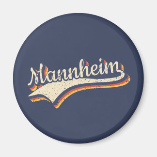 Deutschland Mannheim Vintage Retro Typografie Magneet