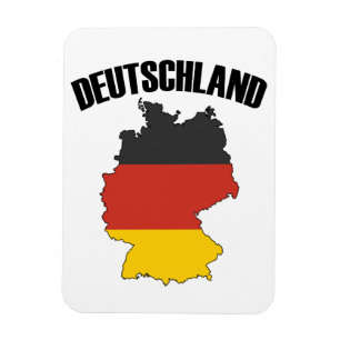 Deutschland Map - Duitse vlag - Duitsland reizen Magneet