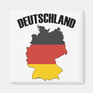 Deutschland Map - Duitse vlag - Duitsland reizen Magneet