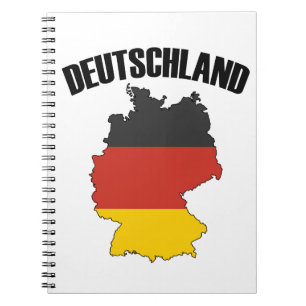 Deutschland Map - Duitse vlag - Duitsland reizen Notitieboek