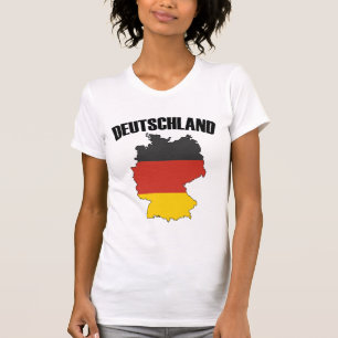 Deutschland Map - Duitse vlag - Duitsland reizen T-shirt
