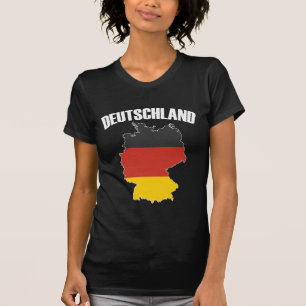 Deutschland Map - Duitse vlag - Duitsland reizen T-shirt