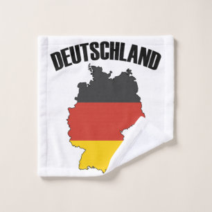 Deutschland Map - Duitse vlag - Duitsland reizen Washandje