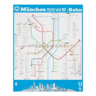 " Deutschland: München U-Bahn SUBWAYmap ... Perfect Poster