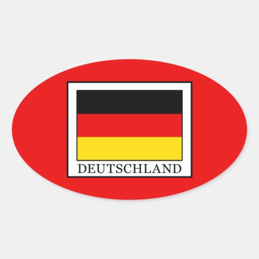 Deutschland Ovale Sticker (Voorkant)