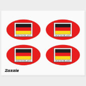 Deutschland Ovale Sticker (Vel)