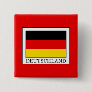 Deutschland Vierkante Button 5,1 Cm
