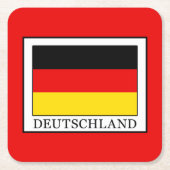 Deutschland Vierkante Kartonnen Onderzetter (Voorkant)