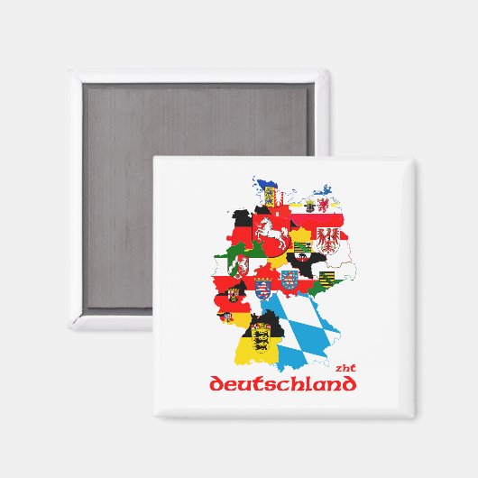 Deutschland vlaggen magneet (Voorkant / Achterkant)