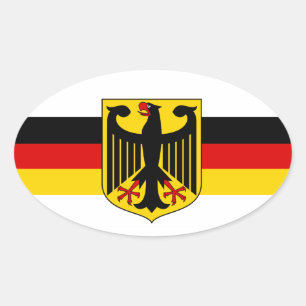 Deutschland voetbal fussball #3 ovale stickers