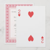 Deux 2 de Coeurs Jouer Carte Casino Anniversaire (Devant / Derrière)