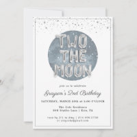Deux à la Lune | Invitation pour la 2e fête d'anni