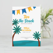 Deux à la plage invitation de 2e anniversaire mign (Debout devant)