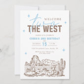 Deux à l'Ouest Invitation d'anniversaire 2ème West (Devant)