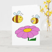 Deux Abeilles Et Des Cartes De Voeux Fleurs (Fleur jaune)