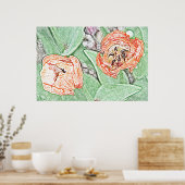 Deux affiche de tulipes orange (Cuisine)