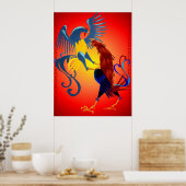 Deux Affiches Colorées De Lutte Contre Les Coq (Cuisine)