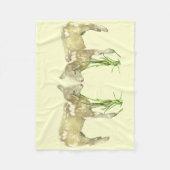 Deux agneaux pour bébés sur une couverture en tois (Devant)