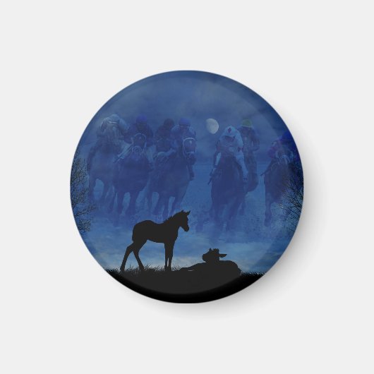 Deux aimants de chevaux de course à Thoroughbred (Devant)