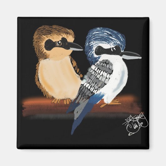 Deux aimants Kookaburra (Devant)
