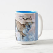 Deux amis chiots Mug (Devant droit)