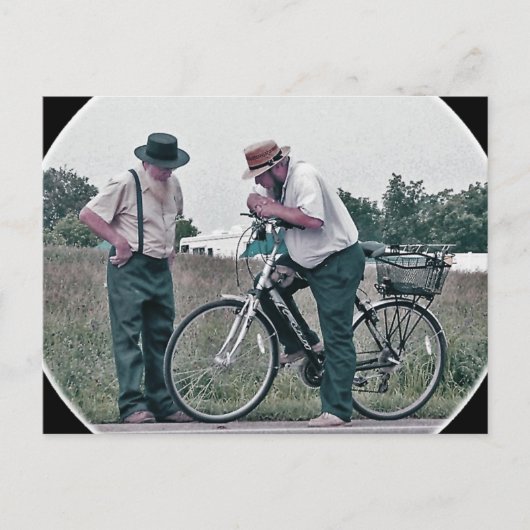 Deux Amishmen se demandent la carte postale (Devant)