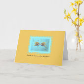 DEUX Anges carte romantique Whimsical (Fleur jaune)
