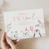 Deux animaux Cool de l'Arctique Invitation d'anniv