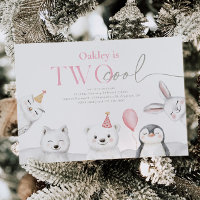 Deux animaux Cool de l'Arctique Invitation d'anniv