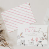 Deux animaux Cool de l'Arctique Invitation d'anniv