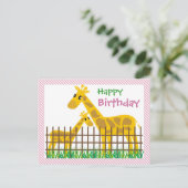 Deux (Aussi) Giraffes Cutes Bonne Carte Postale An (Debout devant)
