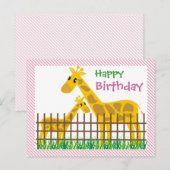 Deux (Aussi) Giraffes Cutes Bonne Carte Postale An (Devant / Derrière)