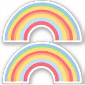 Deux autocollants en forme d'arc-en-ciel (Devant)