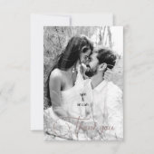 Deux B/W Photo et noms Mariage Merci vierge (Devant)