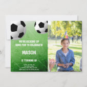 Deux balles Football Anniversaire Invitation avec  (Devant)