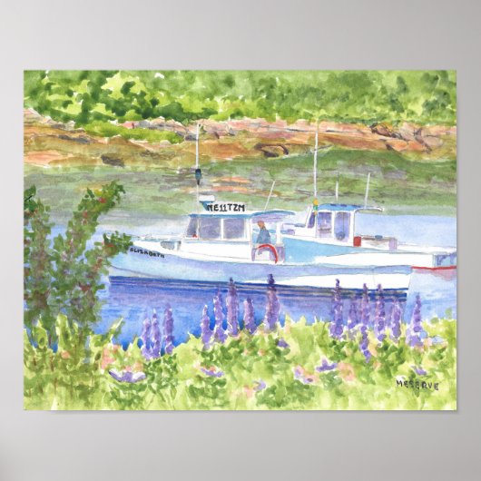 Deux bateaux de homard Beals Island Poster (Devant)