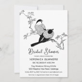 Deux Beaux Oiseaux Invitation À La Douche Nuptiale (Devant)