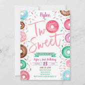 Deux beignets sucrés 2e anniversaire Invitation de (Devant)