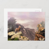 Deux béliers dans la haute carte postale (Devant / Derrière)