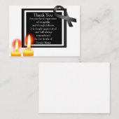 Deux Bougies Après Les Funérailles Merci Cartes (Devant / Derrière)