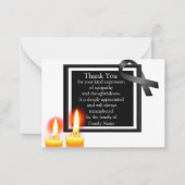 Deux Bougies Après Les Funérailles Merci Cartes (Devant)