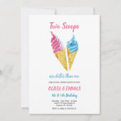 deux boules glace invitation anniversaire (Devant)