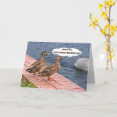 Deux canards et une carte à queue de cygne (Fleur jaune)