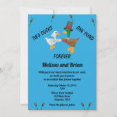 Deux Canards Une Étang Invitation de Mariage (Devant)
