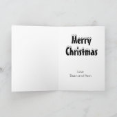 Deux Cardinaux Bordure Blanche 5x7 Carte de Noël (Intérieur)