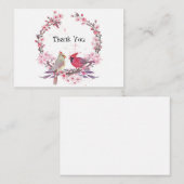 Deux cardinaux Cartes de remerciements (Devant / Derrière)